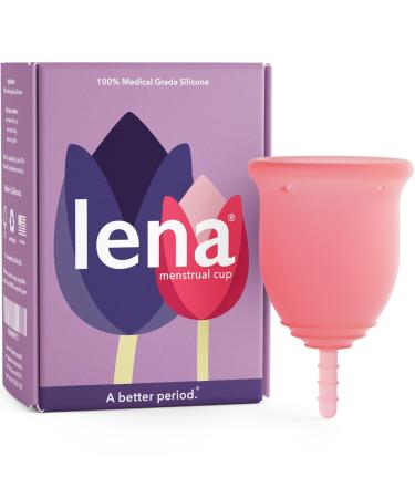 Lena Cup Reusable Menstrual Cup | Pink Large | Experienced and Advanced Cup Users | Tampon Pad and Period Disc Alternative | Feminine Care Hygiene Products Large Classic Pink