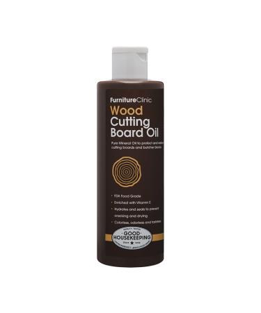 Furniture Clinic Cutting Board Oil 8.5oz | Food Grade Mineral Oil to Protect and Restore | Use on Wood Cutting Boards, Butcher Blocks and Countertops