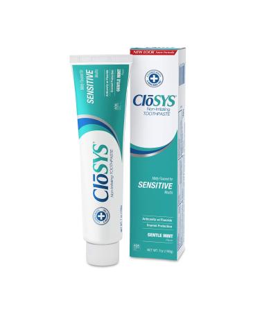 CloSYS Fluoride Toothpaste, 7 Ounce, Gentle Mint, Whitening, Enamel Protection, Sulfate Free 7 Ounce (Pack of 1)